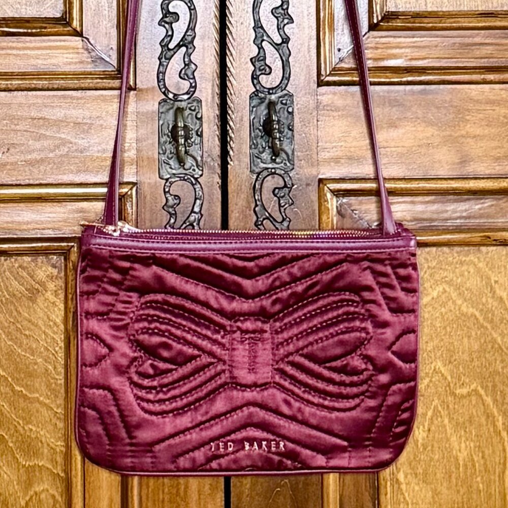 Ted Baker London Jana Quilted Bow Double Pouch Crossbody Bag